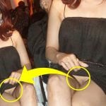 Upskirt yellow panties and boob slip caught by voyeur