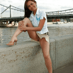 girl flashing a cunt in the store