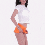 Panties aside African girl flashing on the beach