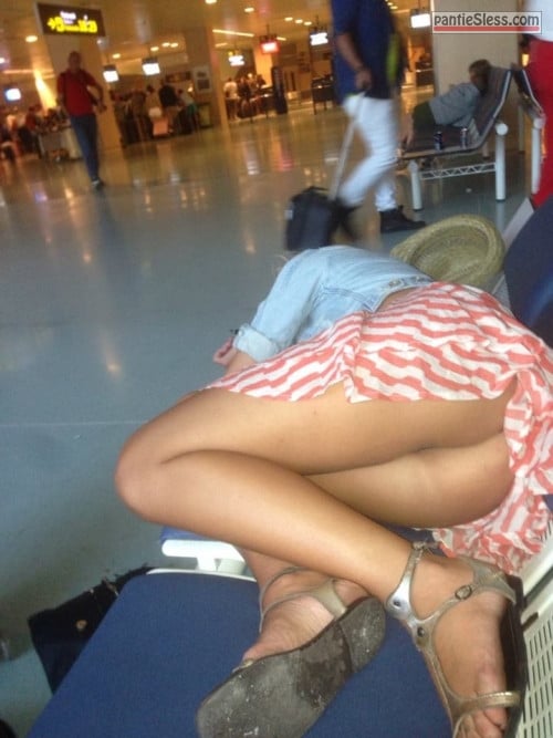 Pantyless Mexican girl sleeping