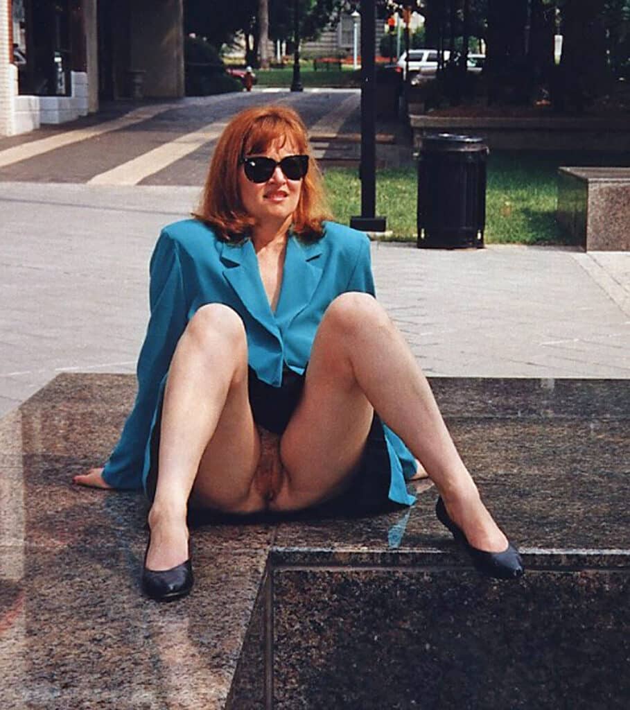 public flashing milf hotwife hairy pussy blonde babes  Confession: MILF Flashes Her Hairy Pussy in Public Plaza