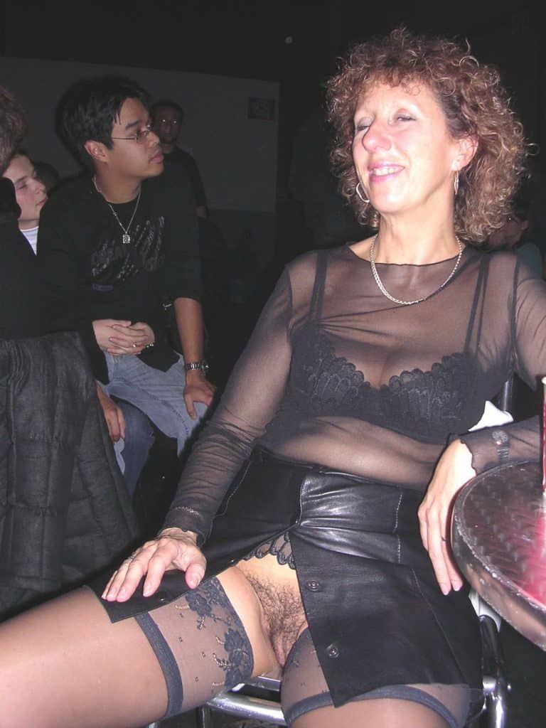 pussy flash public flashing milf hotwife hairy pussy blonde  Midnight Club Flash: Blonde MILFs Hairy Pussy on Display