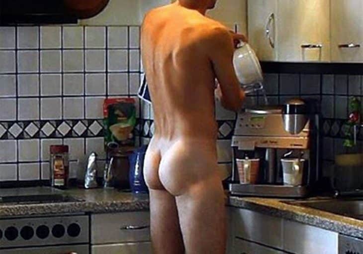 naked bf in the kitchen