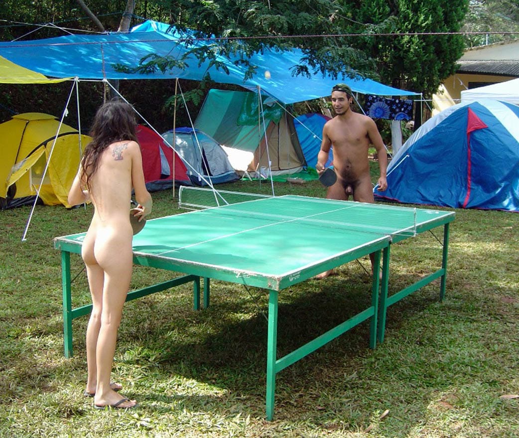 voyeur nudes hotwife ass flash playing table tenis in nudist camp