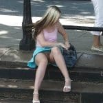 MILF flashing big ASS and big boobs in public