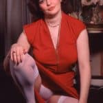 MILF naked in public exposing her big boobs and hairy pussy