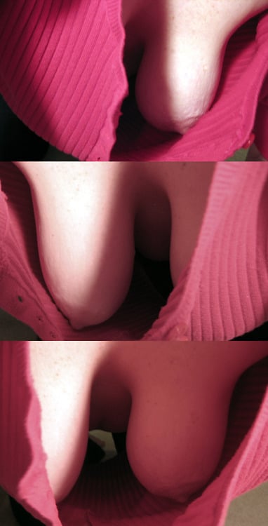 side boob nip slip boobs flash naked tits under a pink top