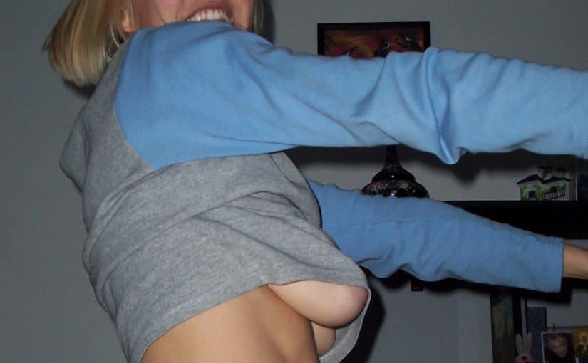 naked young tits under blondies sweater