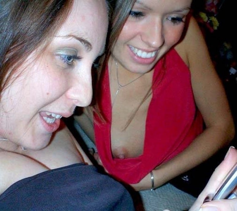 nip slip dark haired college brunette boobs flash nipple slipped out from the pink dress