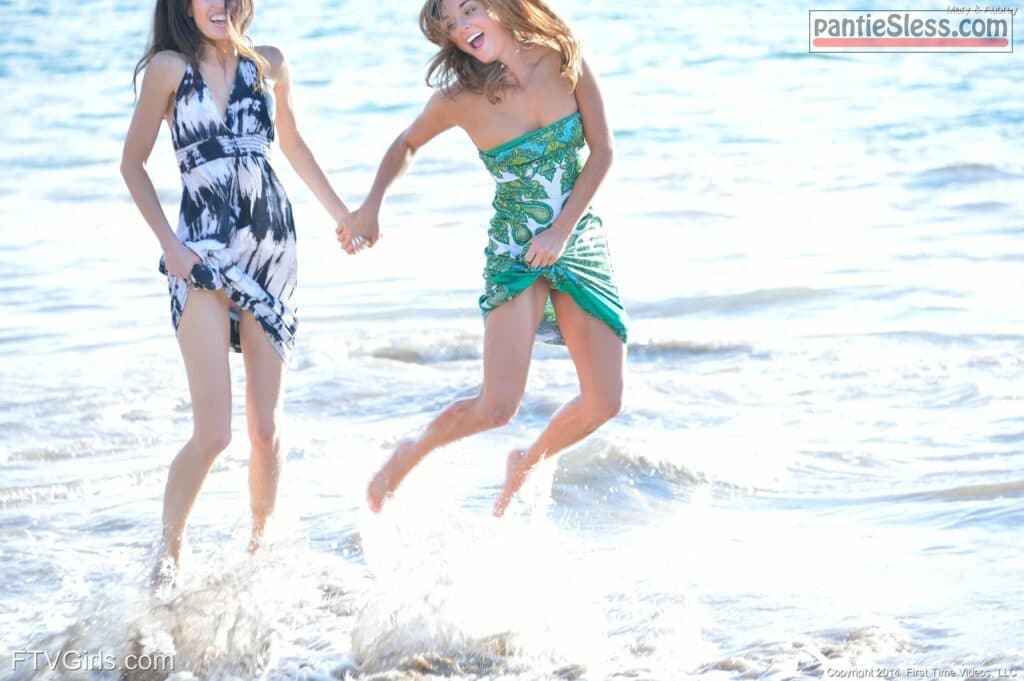 accidental flash  Two Brunettes Accidental Upskirt Flash