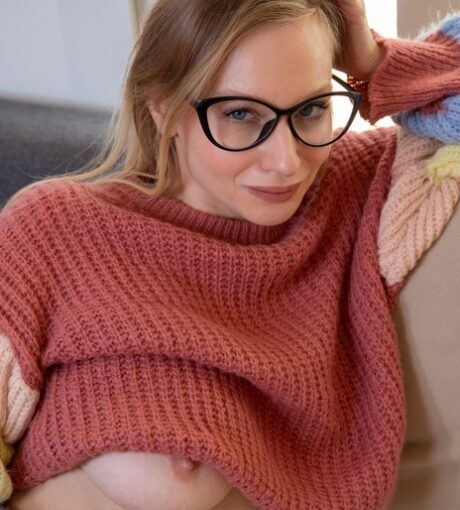 Playful Young Blonde Showing Fun Side