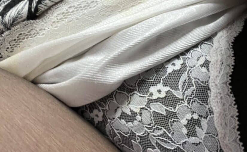 Mature Hotwife Flashes Her Pussy in Lace Thong